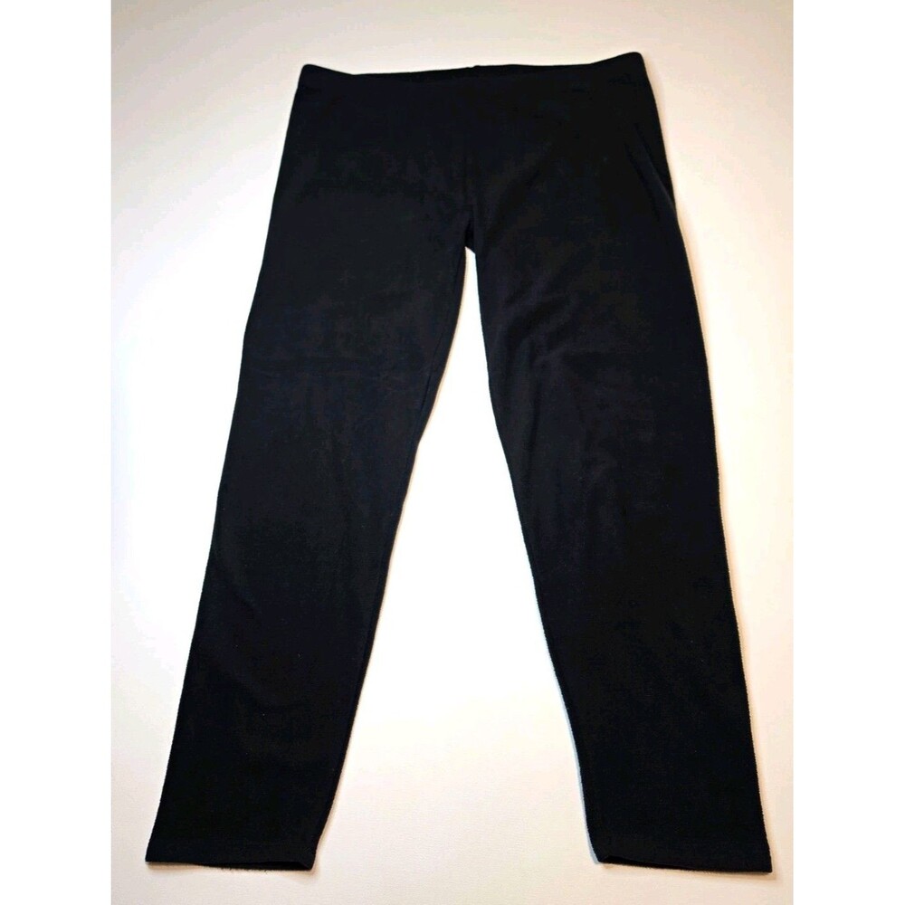 Cuddl Duds ClimateRight Fleece-Lined Leggings Black Sz 2X soft lounge comfy wear